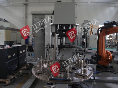 Assembly line of front subframe of automobiles chassis Assembly line of front subframe of automobiles chassis